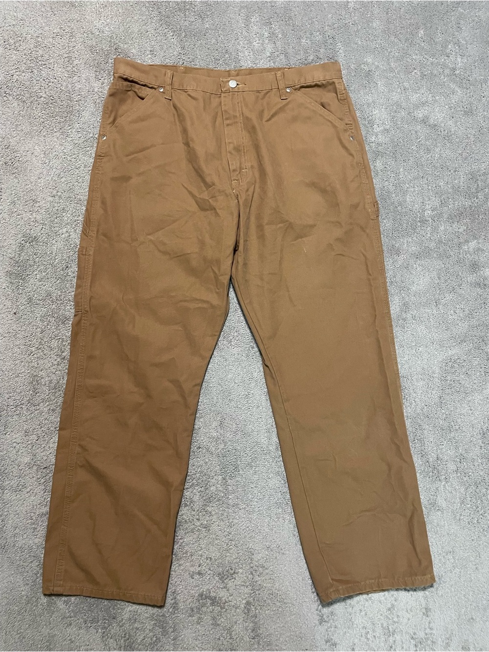 NEW Wrangler Carpenter Pants Mens 38 x 30 Brown Cotton Blend Canvas